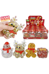 Christmas Characters - Glittery Maltose Filled TPR Squishy