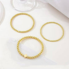 Cross Multi Layer Chain Bracelet | Gold