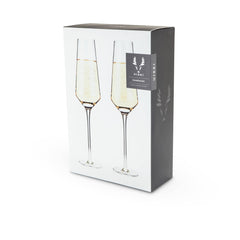 Raye™ Angled Crystal Champagne Flutes - Set of 2 by Viski