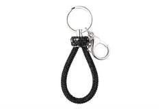 Rhinestone Wristlet Fashion Key Chain: Black