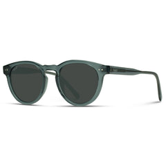 Tate - Round Polarized Sunglasses: Light Crystal Brown / Brown Lens