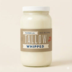 Vanilla Whipped Tallow Moisturizer | Premium Beef Tallow Skincare | Lady May Tallow: 2oz