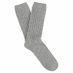 Cashmere Crew Socks - Light Grey: EU 41/45 UK 7/10 US 8/11