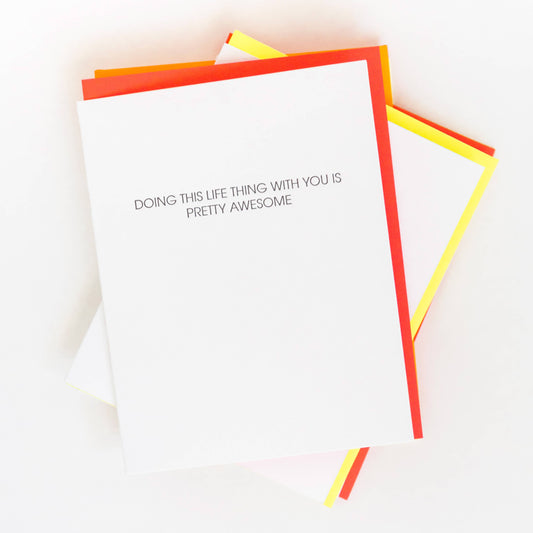 Doing Life With You Letterpress Greeting Card