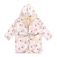 Sheep Baby Hooded Bathrobe (Organic Jersey): NATURAL / One Size (0-9M)