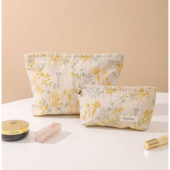 Purple Embroidery Cosmetic Bag/ Small