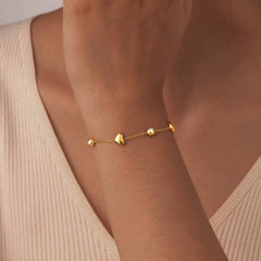 18K Stainless Steel Heart Bracelet | GOLD