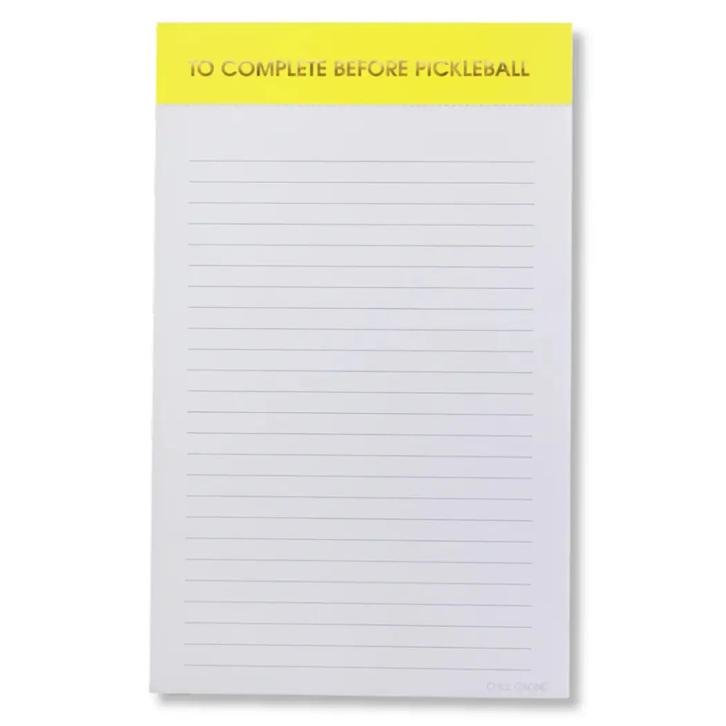 To Complete Before Pickleball Notepad - 65 Sheets