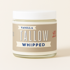 Vanilla Whipped Tallow Moisturizer | Premium Beef Tallow Skincare | Lady May Tallow: 2oz