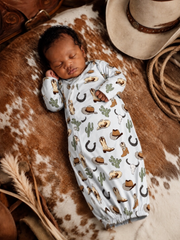 Gown, Cowboy Country: 0 - 3 mo.