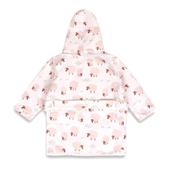 Sheep Baby Hooded Bathrobe (Organic Jersey): NATURAL / One Size (0-9M)