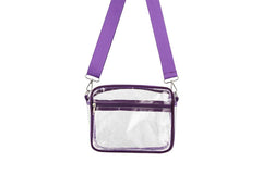 Clear Crossbody Fashion Handbag : Pink