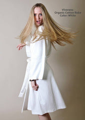 Women's Organic Cotton Bathrobe & Spa Robe: Blush Pink / S/M