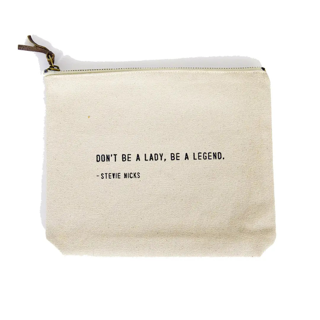 Be A Legend  (Stevie Nicks) Canvas Zip Bag