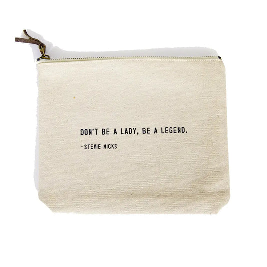 Be A Legend  (Stevie Nicks) Canvas Zip Bag
