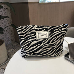 Leopard Print Large Capacity Makeup Bag (Brown)