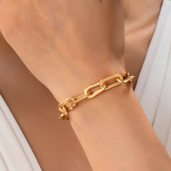 Bold Chunky Gold Link Bracelet | Gold