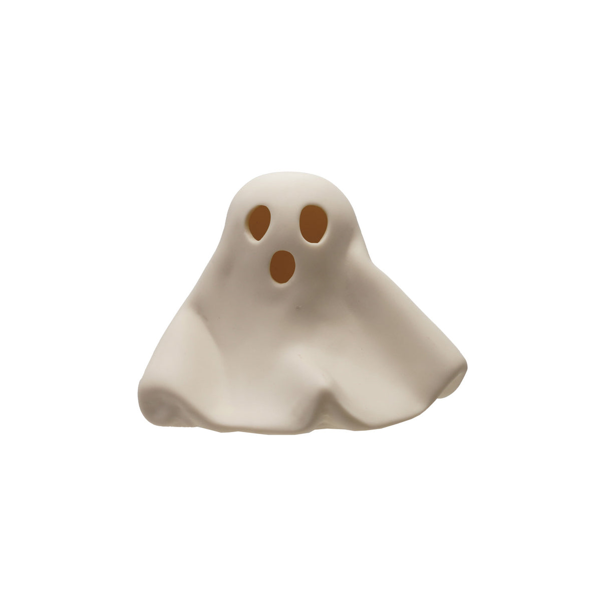 Stoneware Ghost with LED Light, White (Batteries Included)