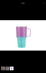 Two Tone Colorful Tumbler with handle 30oz.