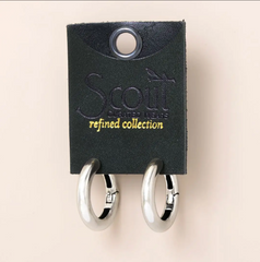 Refined Earring Collection - Med Stellar Hoop - Silver