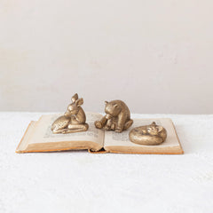 Resin Animal, Antique Gold Finish, 3 Styles