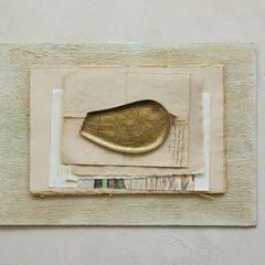 Hand Forged Metal Bird Shaped Tray, Antique Gold Finish